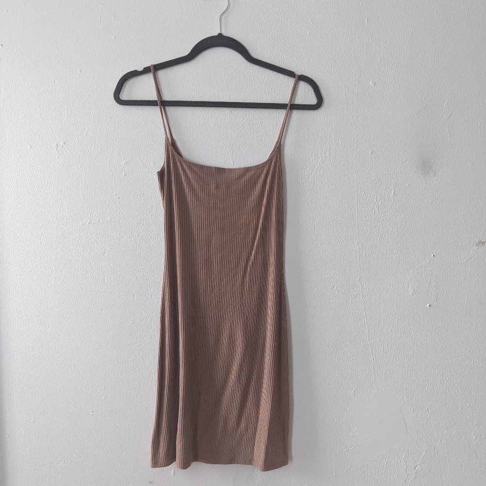 Tan Reformation Stretchy Bodycon Dress